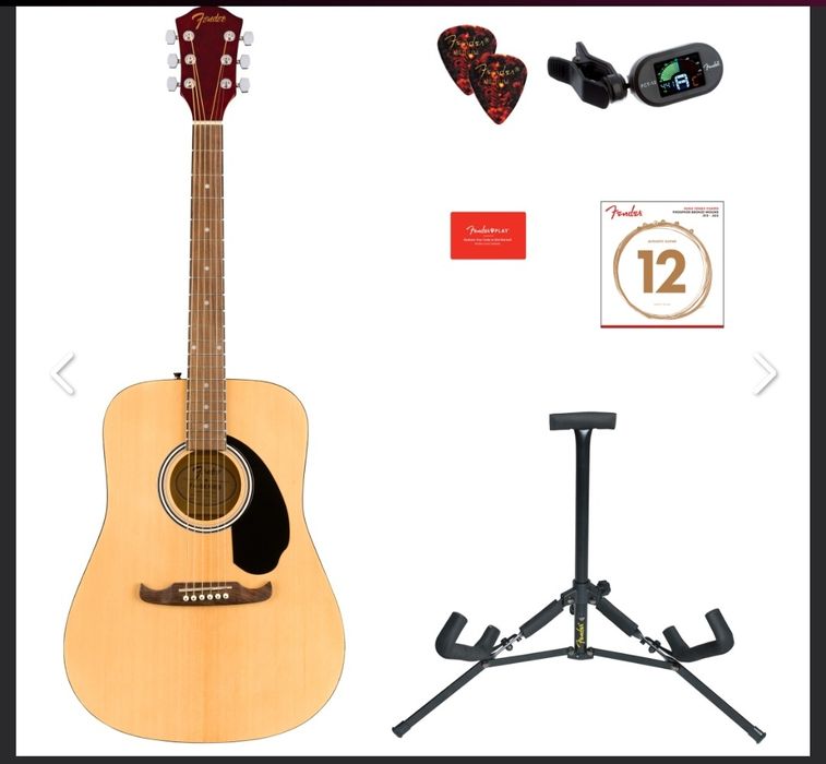 Set chitara acustica Fender Fa 125 dreadnought pack