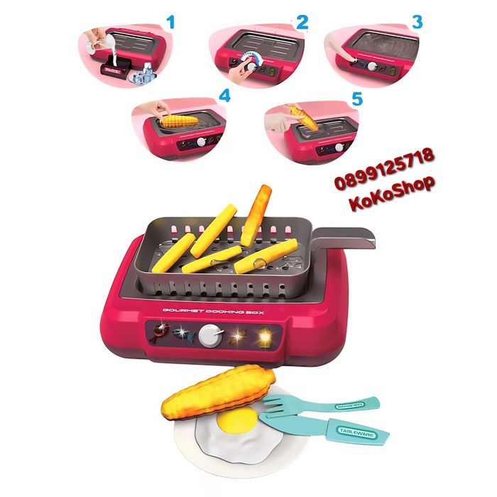 Детска скара със звук,светлина и 20 аксесоара/детско барбекю