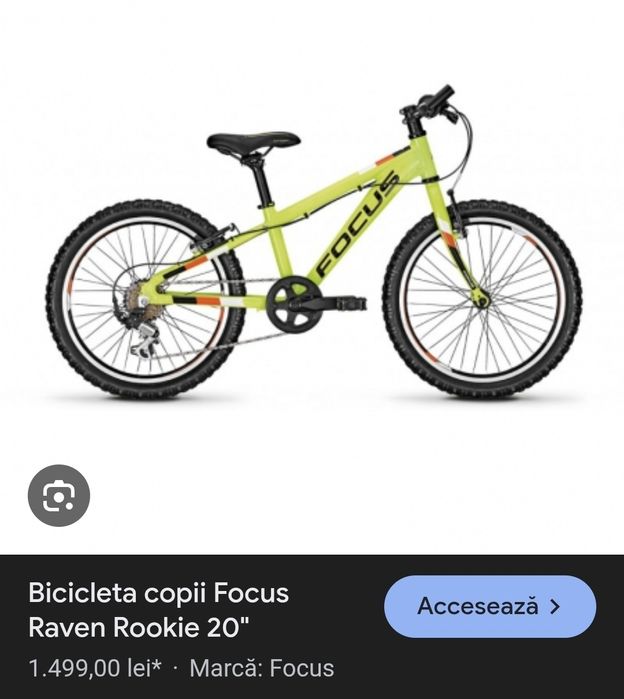 Bicicleta copii focus scott jr  roți 20"