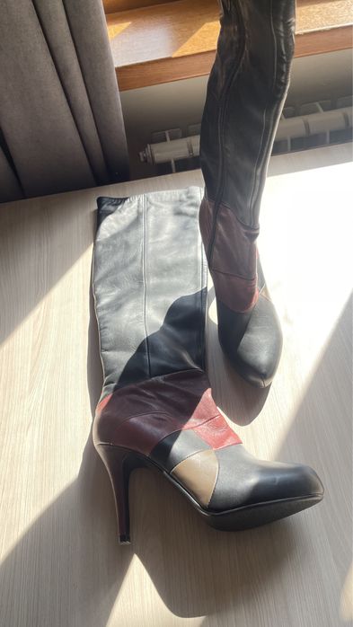 Ботфорты кожаные