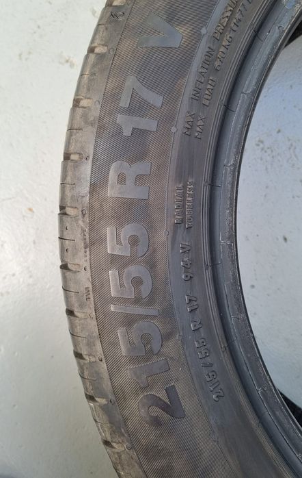 Anvelope de vara Continental, utilizate, în stare  bună.
