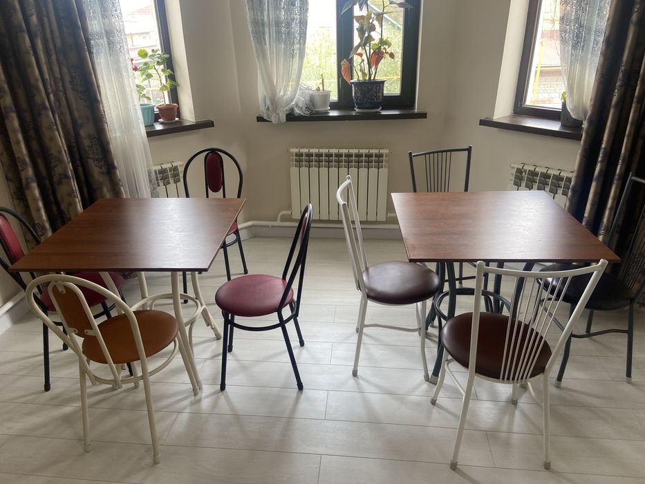 2 стол 4 орындықтарымен