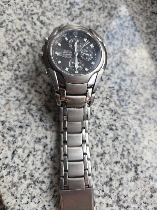 Ceas de mana barbati Citizen AN2250-54E Super Titanium Black 40 mm, Sapphire crystal, 10ATM