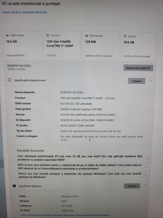 Vand Laptop LG Gram 17