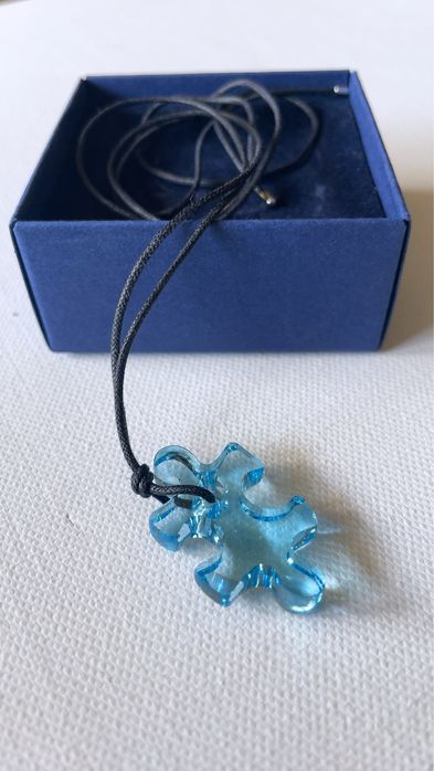 Swarovski колие син кристал пъзел