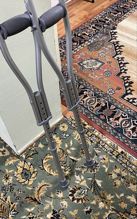 Cârje metal cu suport de silicon