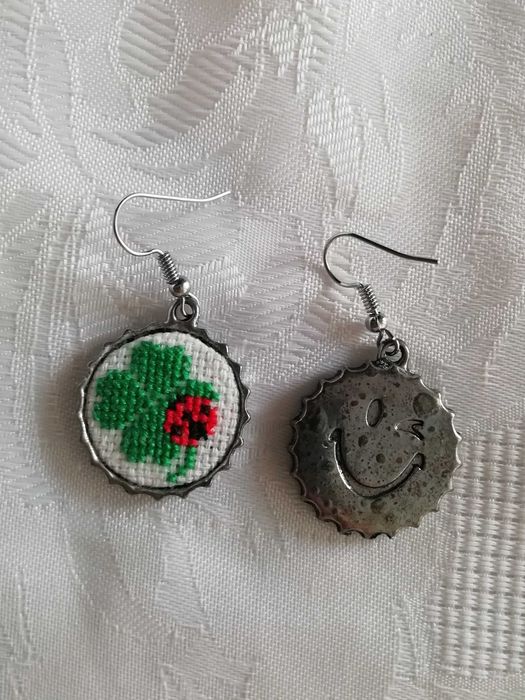 Обеци с бродерия - на късмет