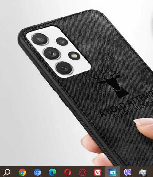 черен текстилен калъф за samsung note 20 ultra