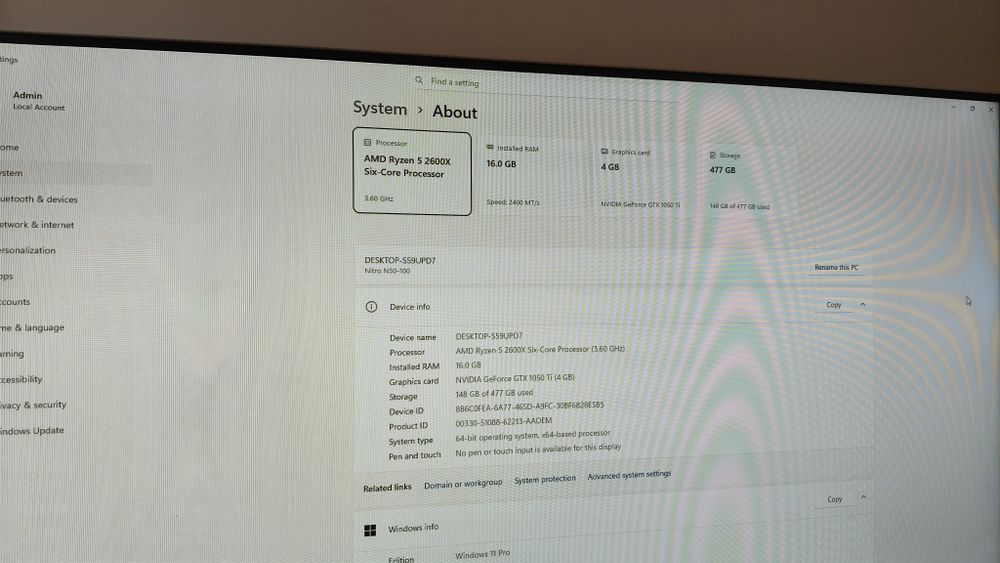 Sistem PC Ryzen 5 2600X