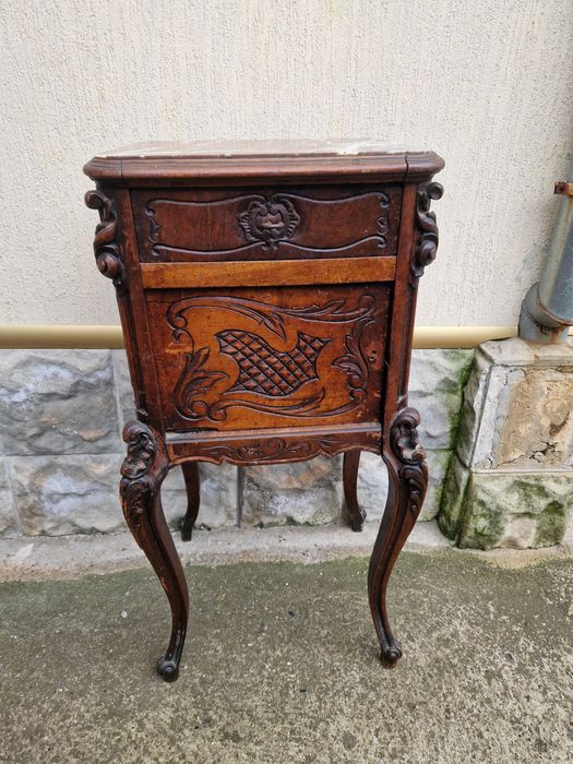 Рядък уникален антикварен френски хумидор масив мрамор