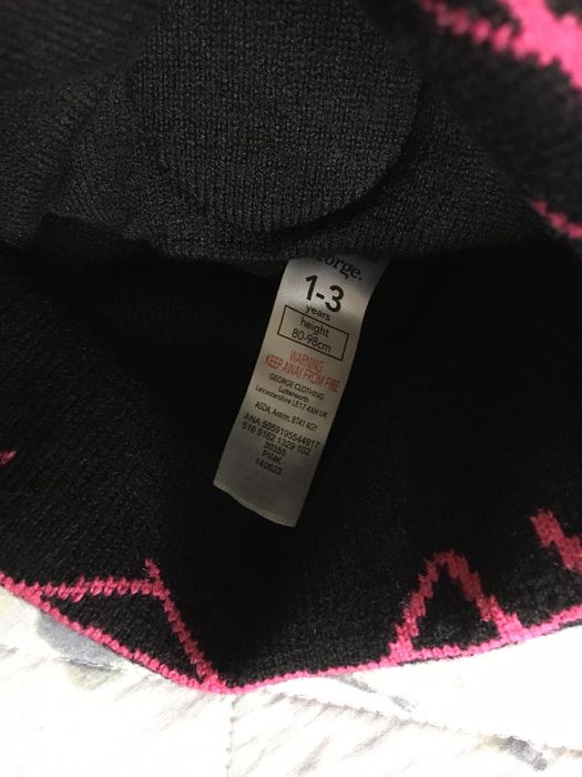 плетена, зимна, детска шапка