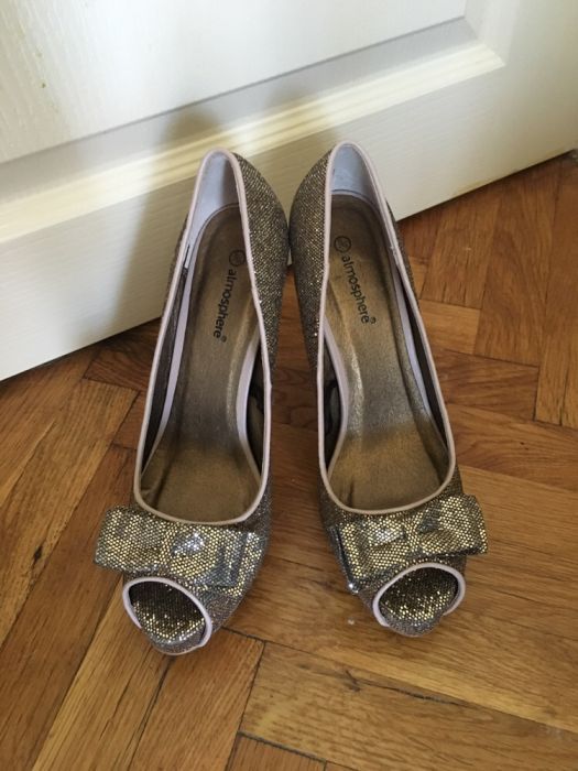 Бронзови високи парти летни обувки