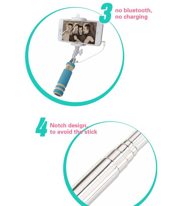 НОВ SELFIE STICK (СЕЛФИ СТИКОВЕ) Работи с Android и iPhone. Селфи Стик