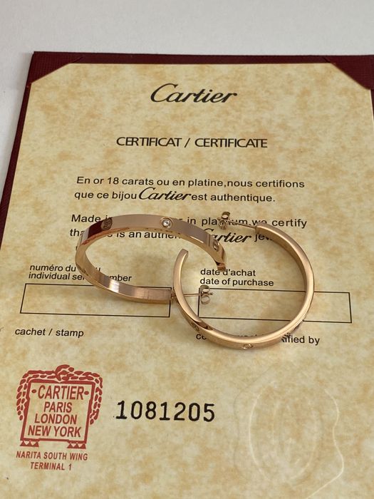 Cercei Cartier Love Rose Gold 585 Diamond