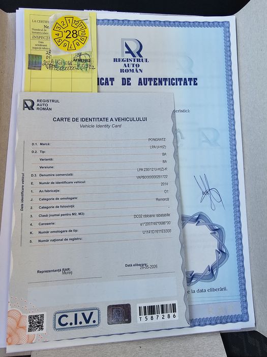 Remorcă basculanta cu prelată (inclusiv RAR)