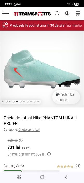 Ghete Fotbal Profesionale Nike Acc Phantom Luna II Pro