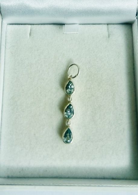 Pandantiv cu lant din argint cu topaz designer John Greed