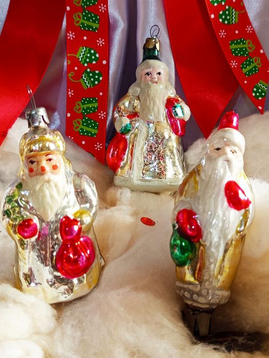 Винтажные елочные игрушки, стекло СССР,ГДР