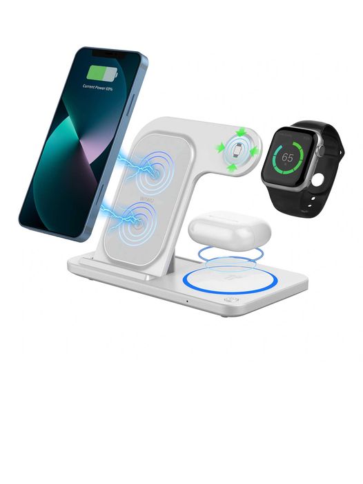 Wiwu Wi-W020 Qi Док-станция 3 в 1 MagSafe 15W iPhone 17 iWatch AirPods