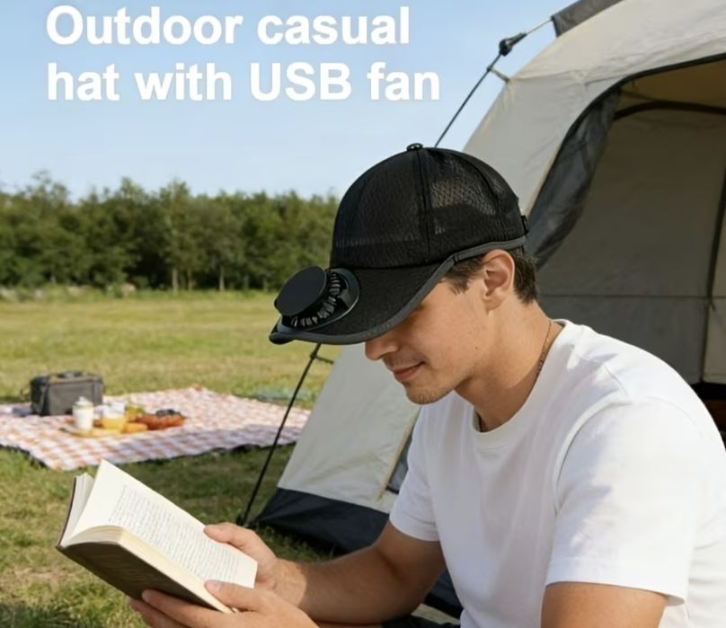 Шапки слънцезащитни с usb вентилатор