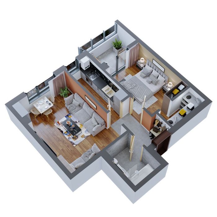 Apartament 2 Camere | TIP 4 | 58mp | Complex Comat Towers
