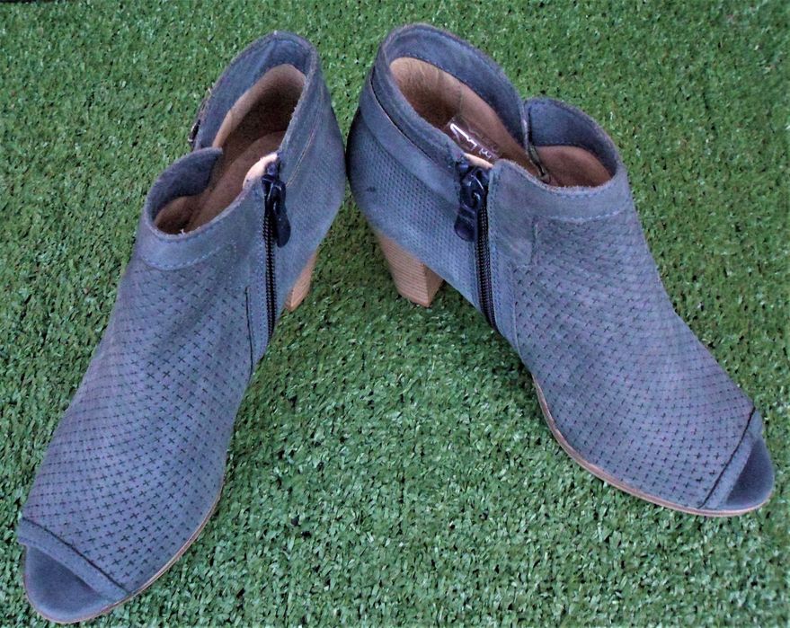 Botine Bleumarin piele naturala, marimea 37