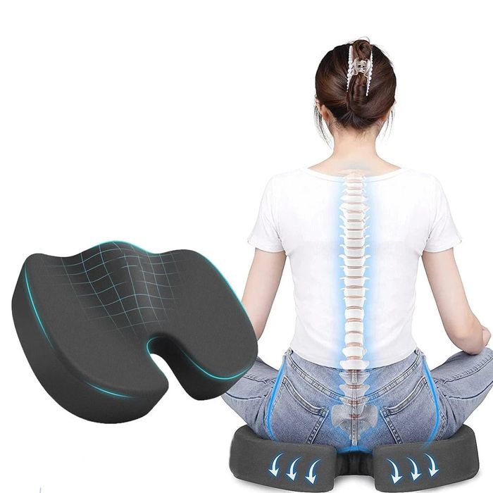 Ортопедична анатомична възглавница за офис стол седалка Мемори Пяна