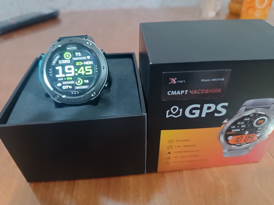 Продавам Смарт Часовник с GPS – AMOLED Дисплей, 5ATM, 170+ спорта