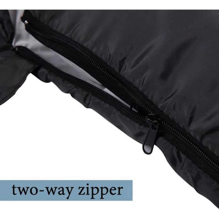 Теплый Спальный мешок 210×75 см, вес 3 кг черный цвет