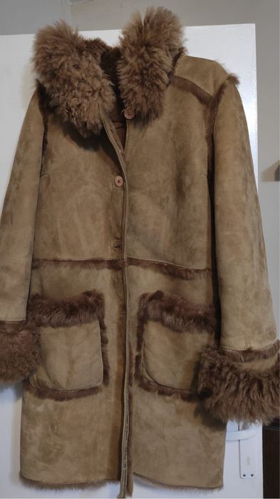 Cojoc de piele intoarsa (Ro) maro- deschis