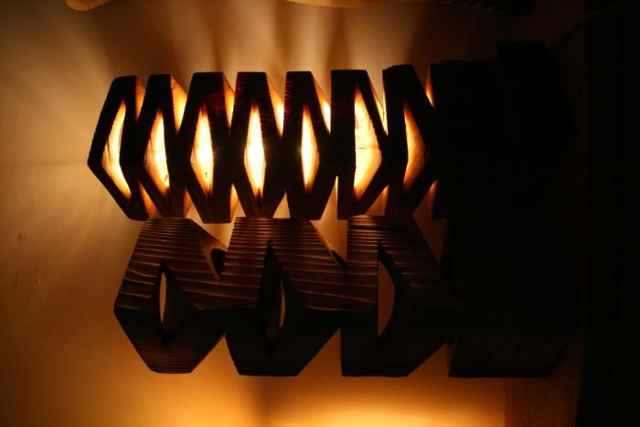 Уникални Арт дървени лампи