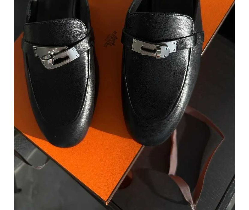 Женские кожаные мюли Hermes