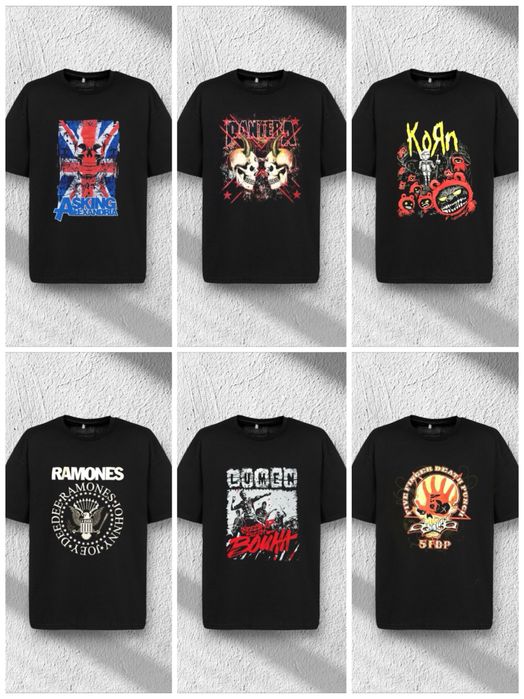 Рок мерч футболки неформальные