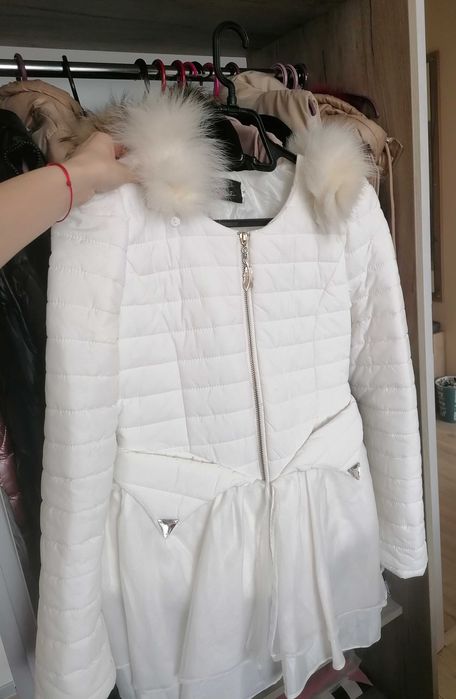 Дамско зимно яке с естествен пух от заек