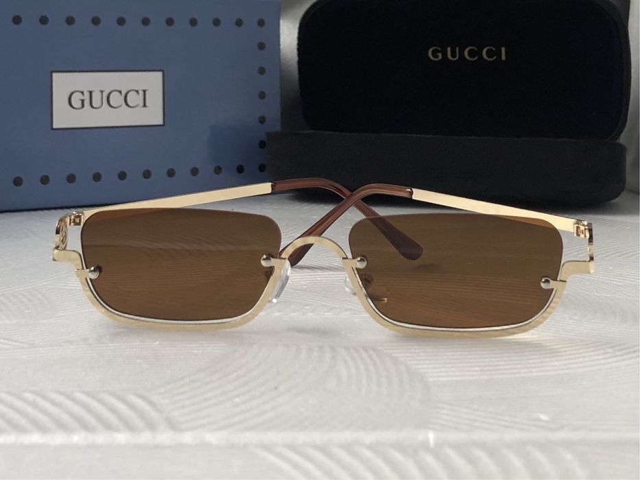 Дамски слънчеви очила правоъгълни 2 цвята черни кафяви