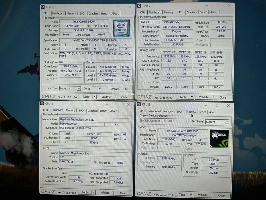 PC GAMING GTX 1660 | i5-9400F | 16GB RAM | SSD + HDD