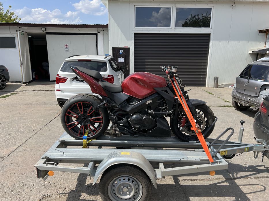 Remorca moto / ATV TPV MU3, full metal, priza 13 pini, 3000km rulati