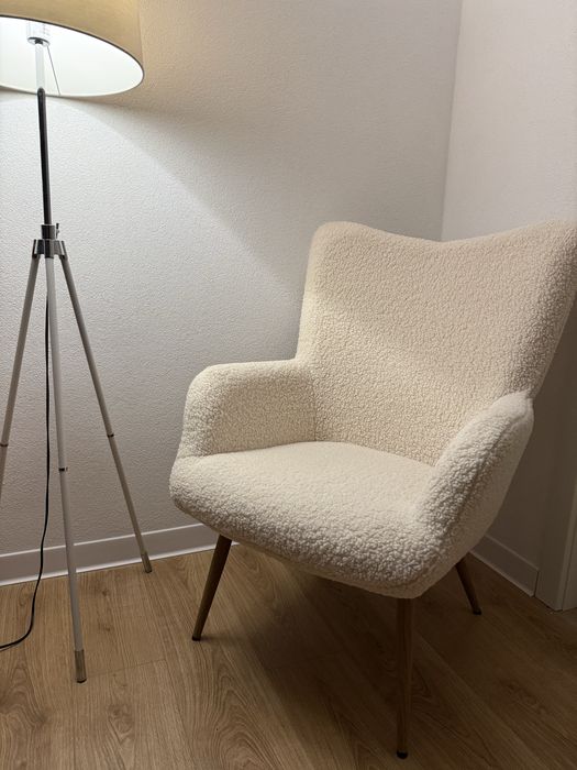 Fotoliu Jysk alb/ crem