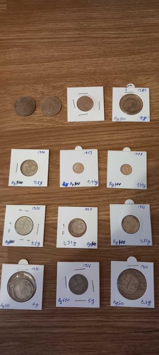 Lot 22monede argint 192 grame+ bonus