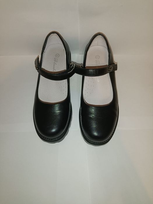 Школьные Туфли На Каблуке С Липучкой