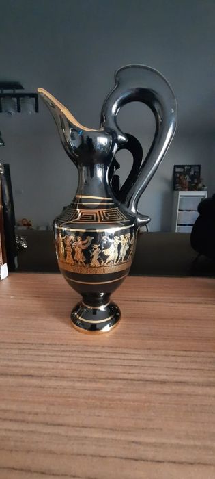 Vaza veche placata aur 24 k