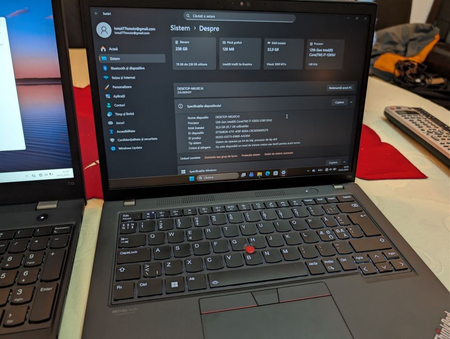 Laptop Lenovo ThinkPad T14 Gen 3, Intel Core i7-1265P 32GB  Iris XE