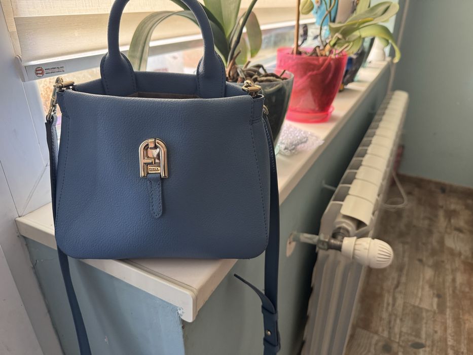 Чанта Furla цвят син