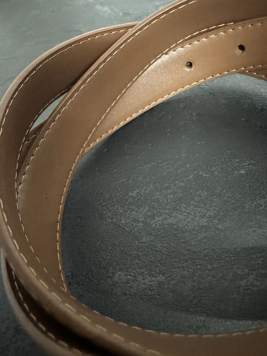 Нов колан tommy hilfiger, бял и кафяв