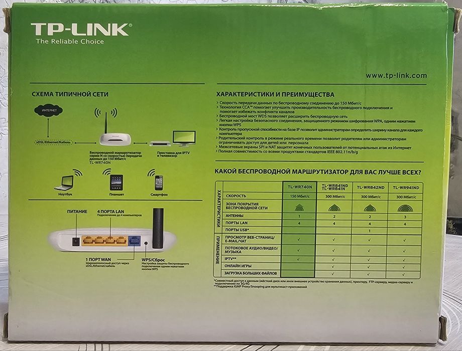 Маршрутизатор TP-LINK TL-WR740N
