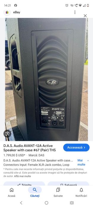 Boxă profesională activă Das Audio