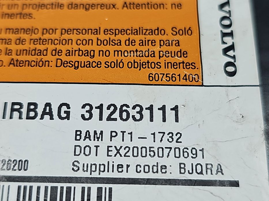 Airbag lateral dreapta Volvo S60 II [Fabr 2010-2018] 31263111