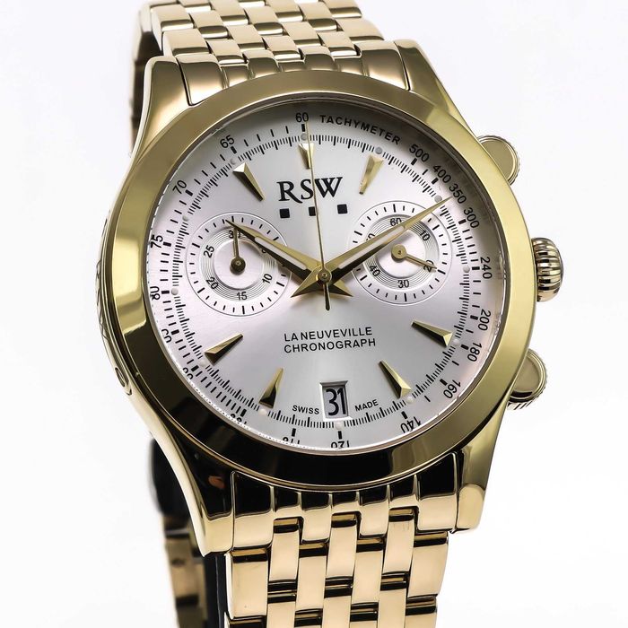 Ceas RSW - La Neuveville Chronograph Swiss Made Quartz - RSWC129-GG-1  - Bărbați