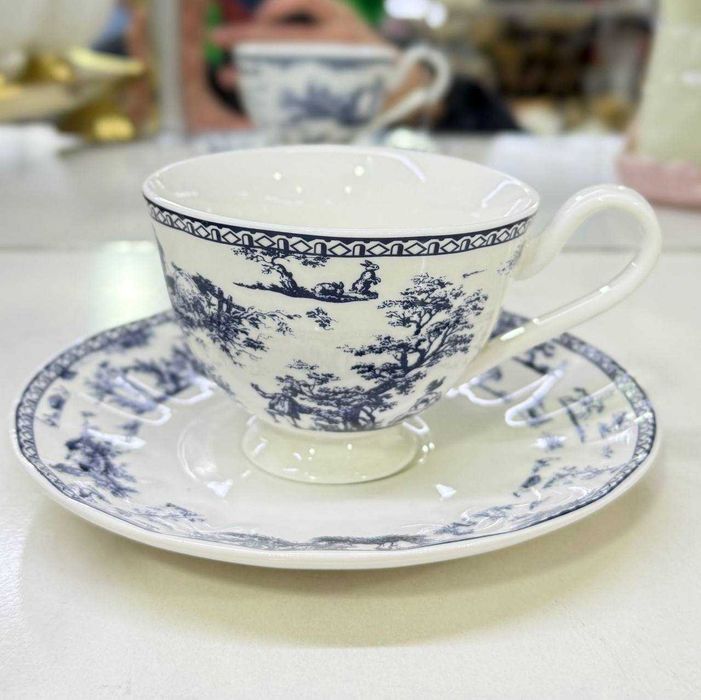 Стил Винтажный набор чашки с блюдцем —