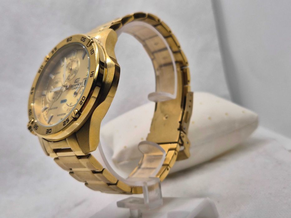 Ceas Sport Casio Edifice EFR 558 GOLD ,Black friday NOU,Garantie 2 ani